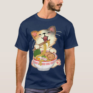 Kawaii Neko Cute Ramen Cats Japans noodle Anime T-shirt