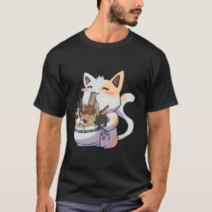 Kawaii Neko Kat Ra Bowl Anime Japanse Noedels T-shirt