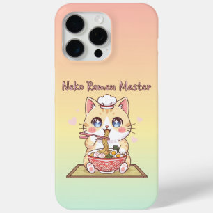 Kawaii Neko Ramen Master Schattige Kat Voedsel Che iPhone 15 Pro Max Hoesje
