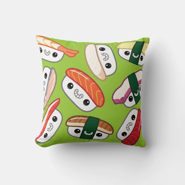 Kawaii Nigiri Sushi Pillow Kussen (Voorkant)