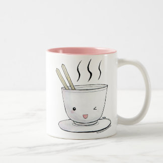 kawaii noedels tweekleurige koffiemok