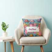 Kawaii Octopus Patroon Print Kussen (Stoel)