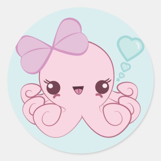 Kawaii Octopus Stickers (Voorkant)