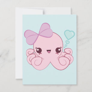 Kawaii Octopus Uitnodigingen