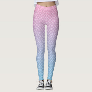 Kawaii Ombre Mermaid Pattern Leggings