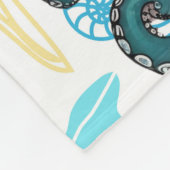 Kawaii Onder het Zee Octopus Pattern Fleece Deken (Hoek)