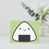 Kawaii Onigiri Rice Ball Briefkaart (Staand voorkant)