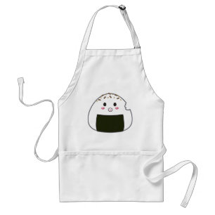 Kawaii "Onigiri" Rice Ball met bitemark Standaard Schort