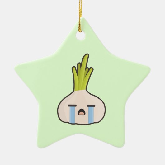Kawaii Onion Keramisch Ornament (Voorkant)