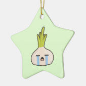 Kawaii Onion Keramisch Ornament (Links)