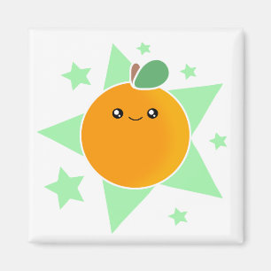 Kawaii Oranje Fruit Magnet Magneet