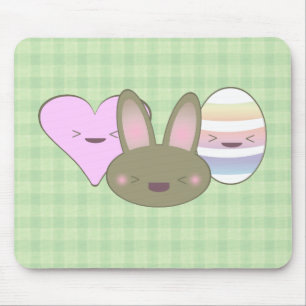 KAWAII PAAS TRIO KONIJN CHOCOLADE EI HART GELUKKIG MUISMAT