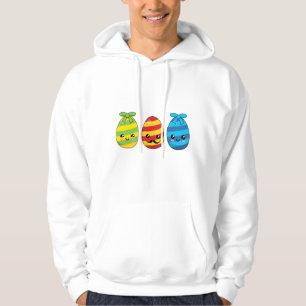 Kawaii Paaseieren met ribbons Hoodie