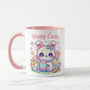 Kawaii Paaskat Mok – Schattigee Bunny Ears & Paste