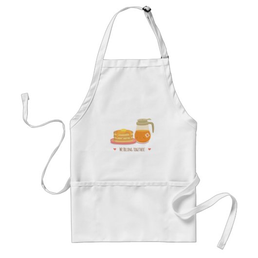 Kawaii Pancake en Maple Syrup Breakfast Apron Standaard Schort (Voorkant)