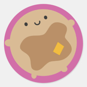 Kawaii Pancake Ronde Sticker