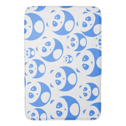 Kawaii Panda Baby Blue en WhitePattern Badmat (Voorkant Verticaal)