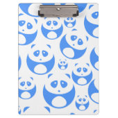 Kawaii Panda Baby Blue en WhitePattern Klembord (Voorkant)