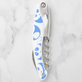 Kawaii Panda Baby Blue en WhitePattern Kurkentrekker (Achterkant)