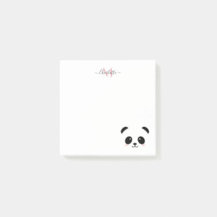 Kawaii panda beer gepersonaliseerd monogram post-it® notes