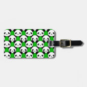 Kawaii Panda Beer Pattern Bagagelabel (Voorkant horizontaal)