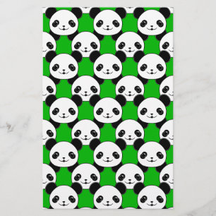 Kawaii Panda Beer Pattern Briefpapier