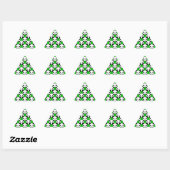 Kawaii Panda Beer Pattern Driehoek Sticker (Vel)