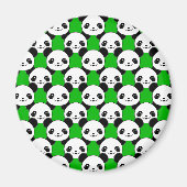 Kawaii Panda Beer Pattern Magneet (Voorkant)