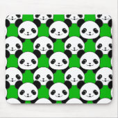 Kawaii Panda Beer Pattern Muismat (Voorkant)