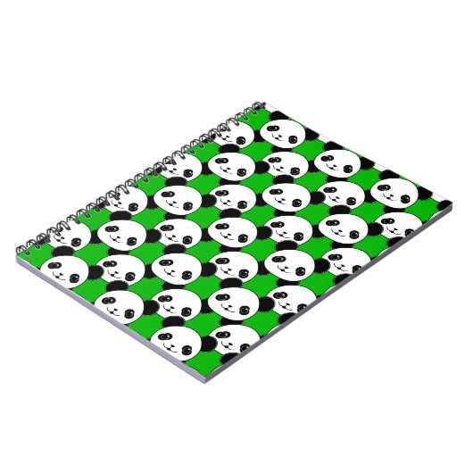 Kawaii Panda Beer Pattern Notitieboek (Linkerzijde)