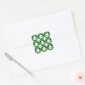 Kawaii Panda Beer Pattern Vierkante Sticker (Envelop)