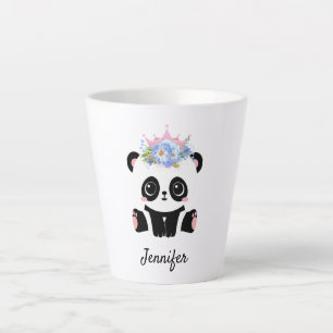 Kawaii panda beer schattige koningin gepersonalise latte mok