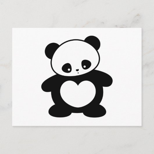 Kawaii panda briefkaart (Voorkant)
