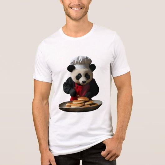 Kawaii Panda Chef T-shirt – Schattige Tiny Panda F (Voorkant)