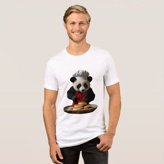 Kawaii Panda Chef T-shirt – Schattige Tiny Panda F (Voorkant volledig)