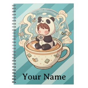 Kawaii Panda Coffee Studie Spiraal Notebook Notitieboek