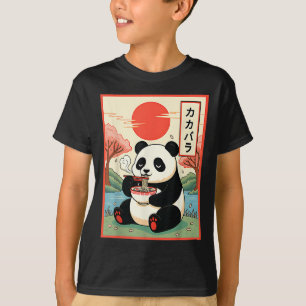 Kawaii Panda Eet Ramen Anime Noedels Japanse P T-shirt