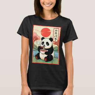 Kawaii Panda Eet Ramen Anime Noedels Japanse P T-shirt
