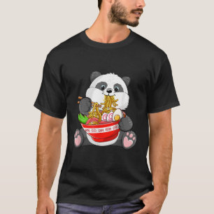Kawaii Panda Eten Ra Noodles Otaku Anime Japans T-shirt