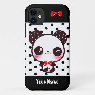 Kawaii Panda - Gepersonaliseerd iPhone 11 Hoesje