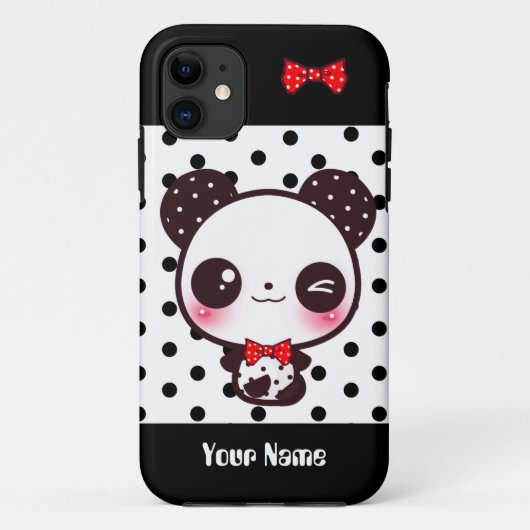 Kawaii Panda - Gepersonaliseerd Case-Mate iPhone Case (Achterkant)