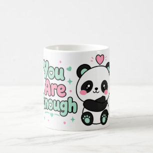 Kawaii Panda Je Bent Genoeg Kunst voor Zelfliefde Koffiemok