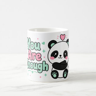 Kawaii Panda Je Bent Genoeg Kunst voor Zelfliefde Koffiemok