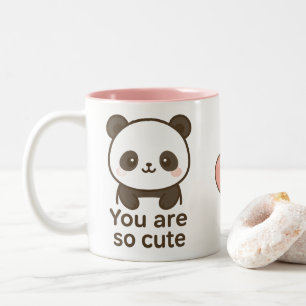 Kawaii Panda - Je bent zo Schattige Tweekleurige Koffiemok