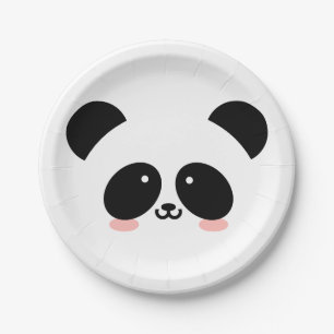 Kawaii Panda Jouw namen toevoegen Papieren Bordje