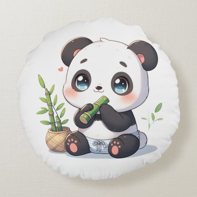 Kawaii Panda Kussen (Achterkant)