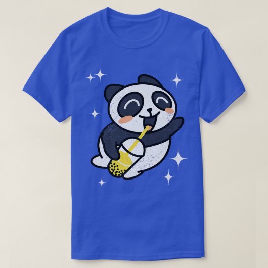 Kawaii Panda met Boba Bubble Tea Premium T-shirt (Design voorkant)