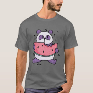 Kawaii Panda met watermeloen T-shirt