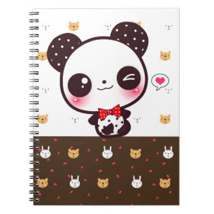 Kawaii panda notitieboek