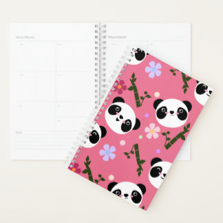 Kawaii Panda op Roze Planner
